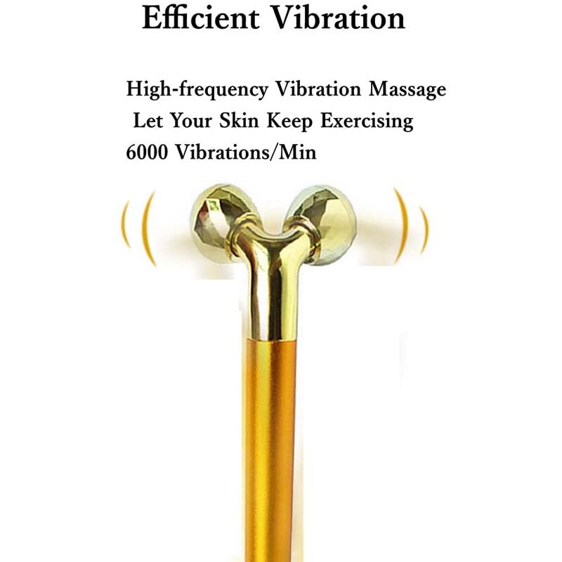 LAVENE 24k Golden Facial Massage Stick Roller Device